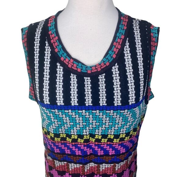 Aldomartins Anthropologie Jackie Knit Sleeveless Dress Scoopneck Multi Large - Picture 8 of 16